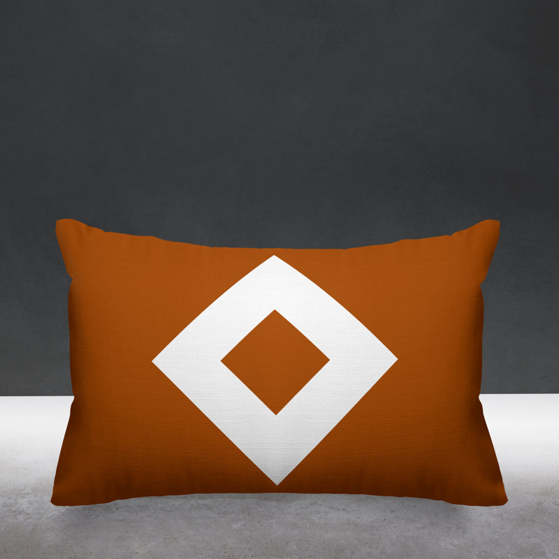 Coussin décoratif intérieur / extérieur Seven, Orange brûlé