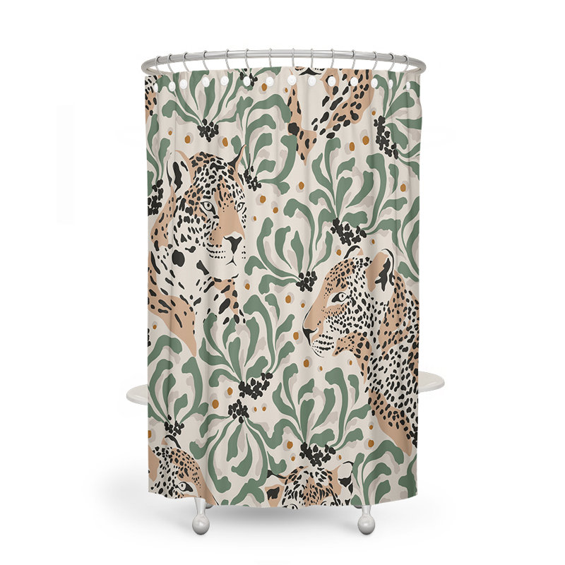 Rideau de douche simple à motif floral, H 72 po x l 70 po