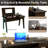 Corrigan Studio Vanity Table With Flip Mirror Writing Computer Desk Storage Drawer Walnut