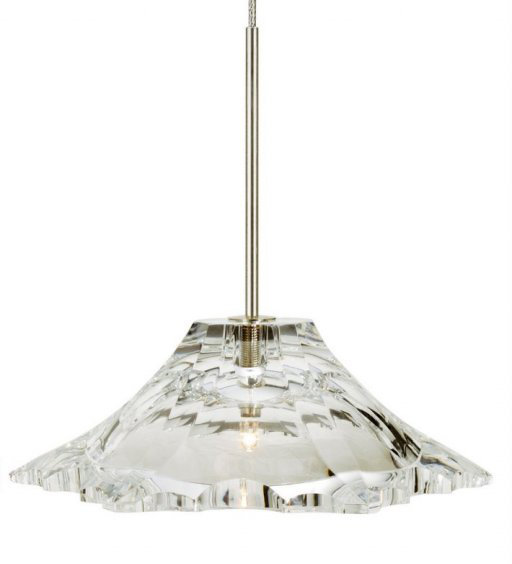 Peak 1 - Light Pendant, Clear Satin Nickel