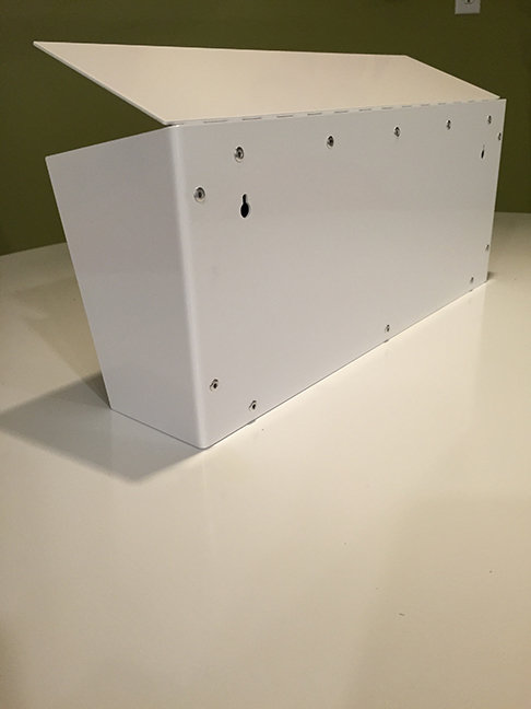 Modern Wall-Mounted Mailbox, White