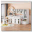 Grand lit mezzanine en bois avec rangement sous le lit, avec tiroirs et tablettes-108043726-108043729