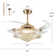 Houstyn Dimmable Crystal Ceiling Fan with LED Lights and Remote Control