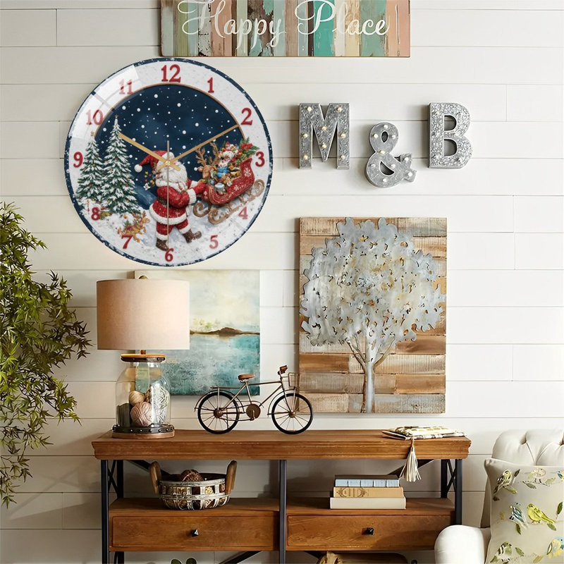 Horloge murale de Noël 12 po