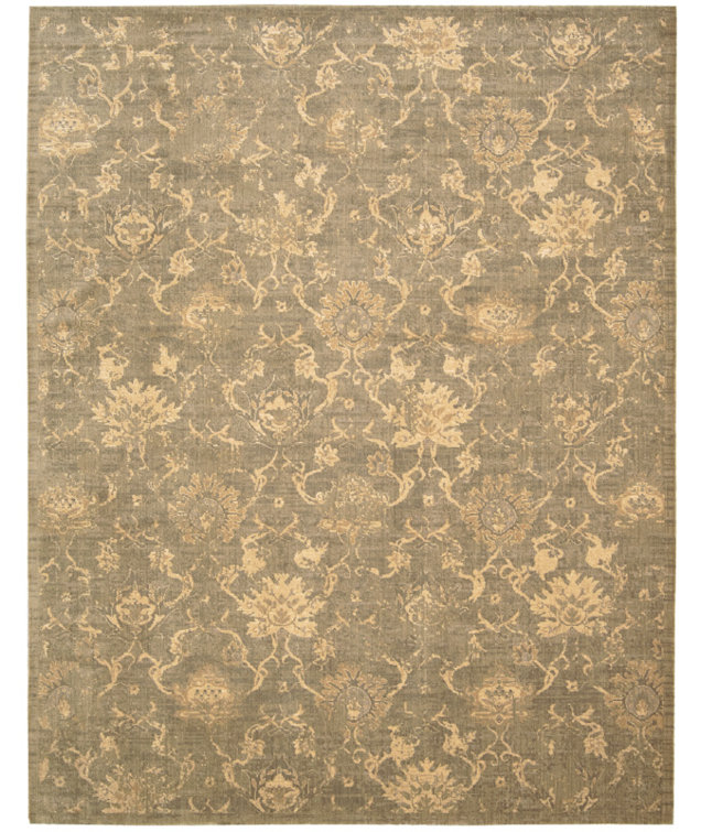Tapis en laine/soie mousse mousse Forres