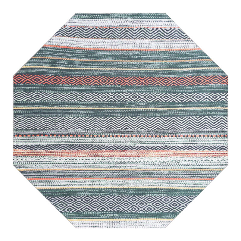 Noelani Striped Indoor Rug, Octagon 7'10" x 7'10"