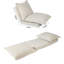 Fauteuil convertible convertible: canapé-lit avec dossier réglable et coussins - beige-1335232610