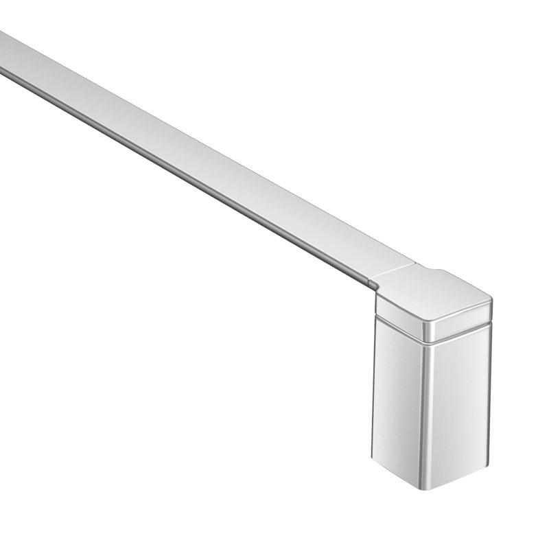 90 Degree 18" Wall Mounted Towel Bar, Chrome