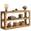 Console en bois massif avec rangement à 3 niveaux, canapé de 63 po de long pour le couloir, le salon, le vestibule ou la chambre à coucher