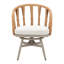 Chaise de salle à manger pivotante avec chaises en rotin