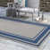 Tapis intérieur / extérieur bleu / beige