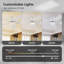Ventilateur de plafond moderne à pales de 42 po avec lumières DEL et télécommande, moteur à courant continu réversible à 6 vitesses, 3 lumières de couleur, minuterie, pales en bois à double face-350794967-336933717