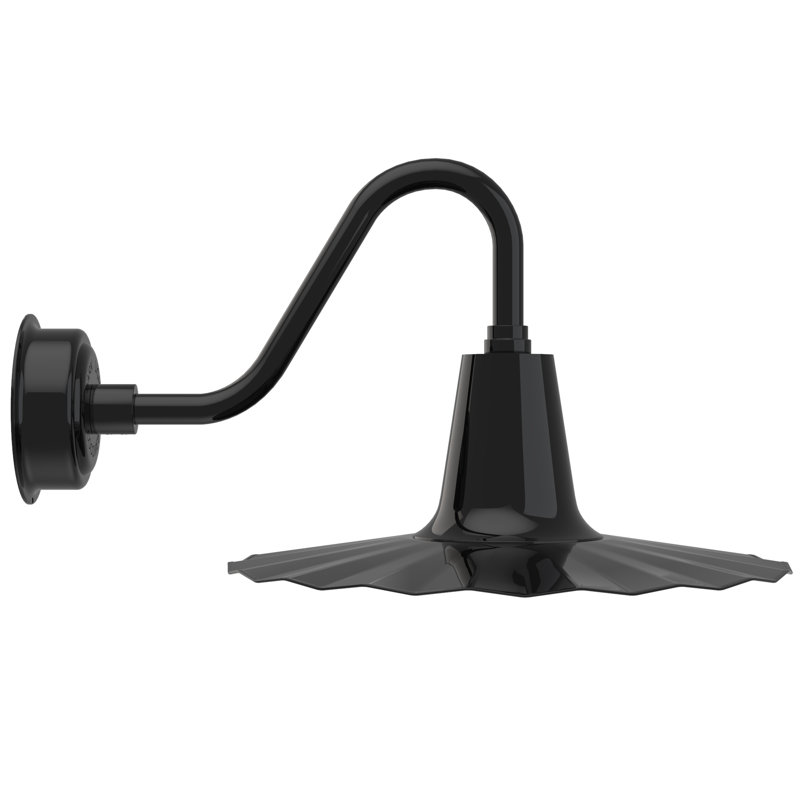 Iris LED Wall Light, 7.5" H x 20" W x 20" D, Black