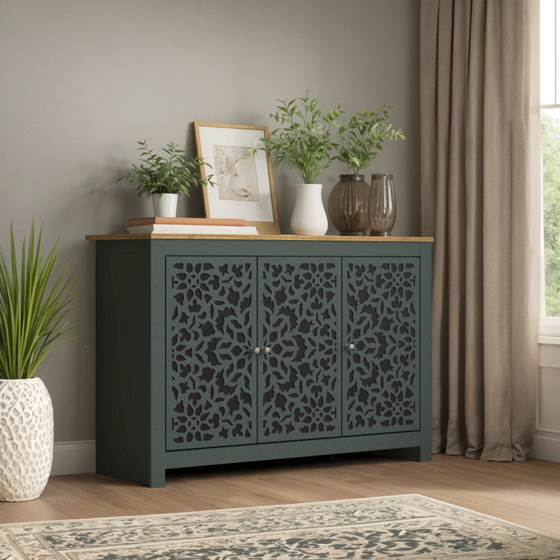 Buffet de 44,3 po de largeur Arrastia, Barli, Brun / Beige / Vert