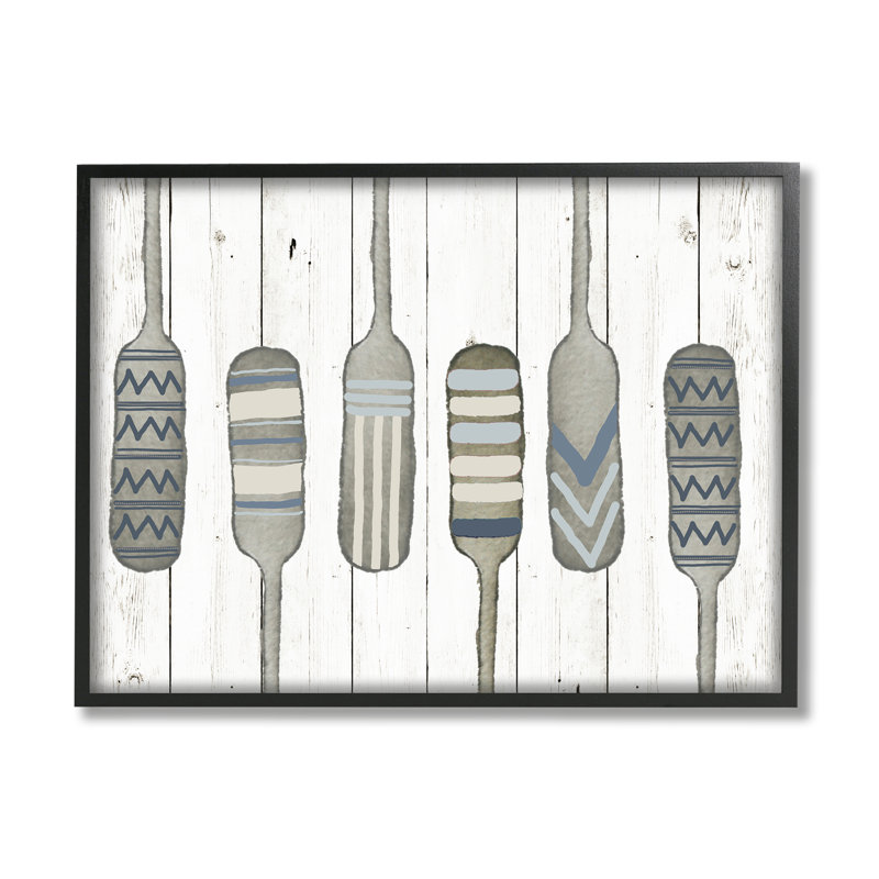 Motif géométrique de poteaux d'eau, H 20 po x l 20 po x P 1,5 po, Giclée encadrée noir minuit