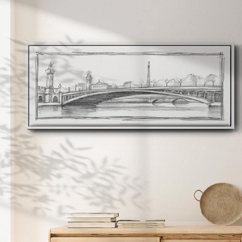 Pont Alexandre III- Framed Canvas, 24" H x 60" W