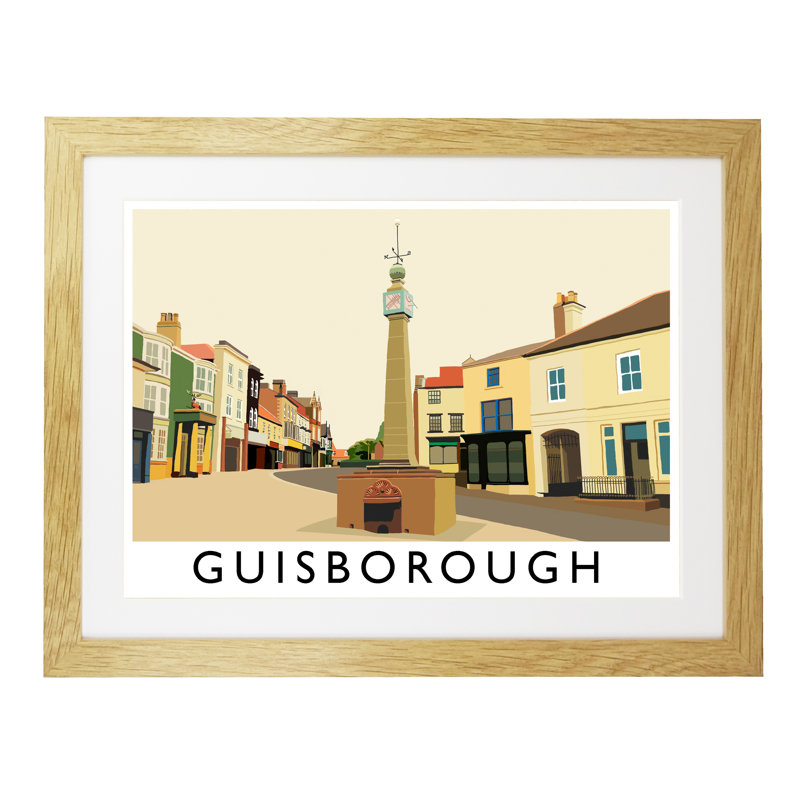 Richard O'Neil - Print, Oak Wood Frame, 44 cm H x 54 cm W x 2.2 cm D