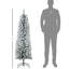 Arbre de Noël artificiel enneigé enneigé - 6,2 lb et 17,7 po 5 pi avec 263 pointes ignifuge