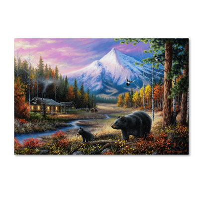 Art mural sur toile tendue - art mural Chuck Black «routine visiteurs» pour le salon, la chambre à coucher ou le bureau - 16 x 24