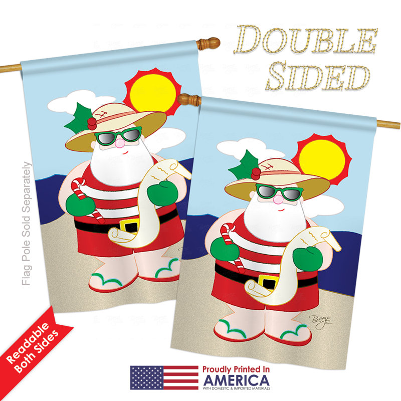 Double Sided Polyester Christmas Garden Flag, 40" H x 28" W