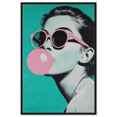 Impression sur toile rétro chic II par Art Remedy, cadre noir, 16 x 24