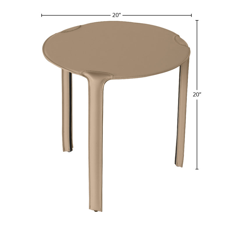 Table de bout Libro, H 20 po x l 20 po x P 20 po, Taupe
