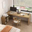 Bureaux en bois massif en L de couleur bois-107198190-107198188