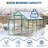 Outdoor Greenhouse Kit with Aluminum Frame, Polycarbonate Panels, Adjustable Roof Vent, Lockable Door, Spacious Gardening Greenhouse-128991972-128991973