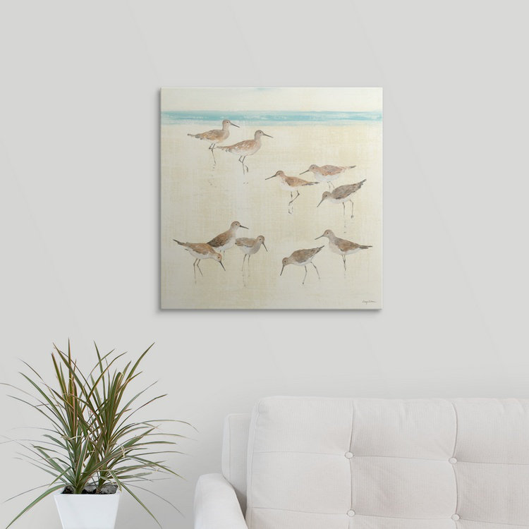 «Sandpipers» Butters, reproduction d'art, H 35 po x l 35 po x P 1,5 po, Toile