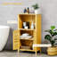 Armoire de rangement élégante pour salle de bain, armoire de plancher, armoire de salle de bain avec tablettes et portes
