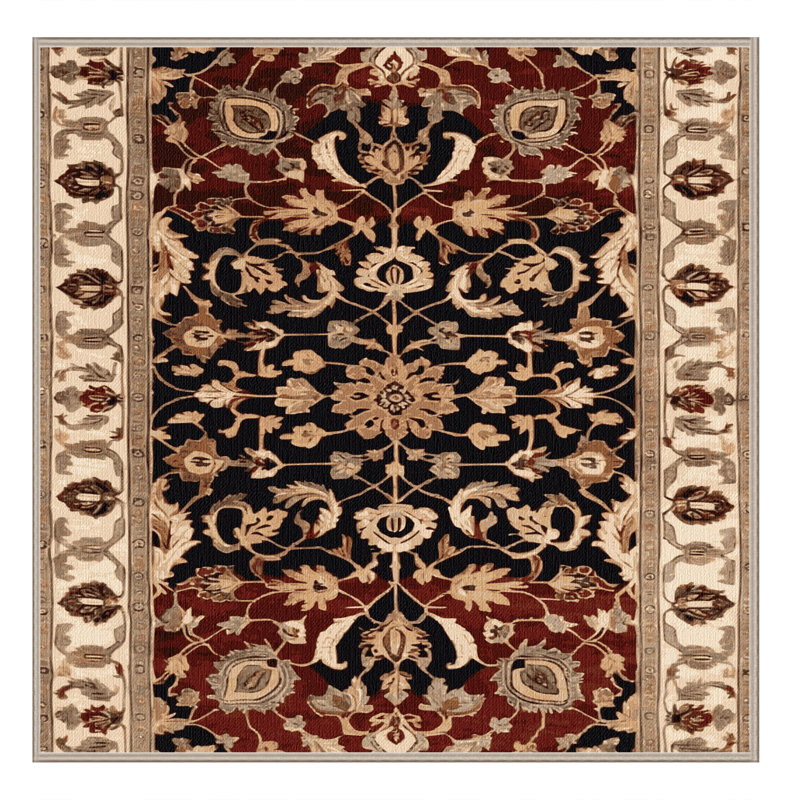Tapis brun lavable à la machine, Carré 3 pi