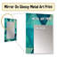 Triangles turquoise - miroir mural formes abstraites, miroir décoratif turquoise, impression d'art en métal-1300179713