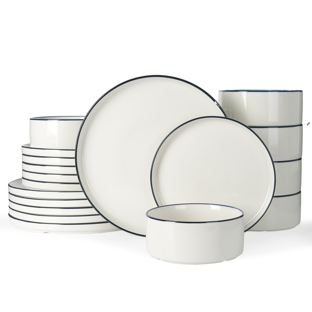 18-Piece Porcelain Dinnerware Set - Service For 6