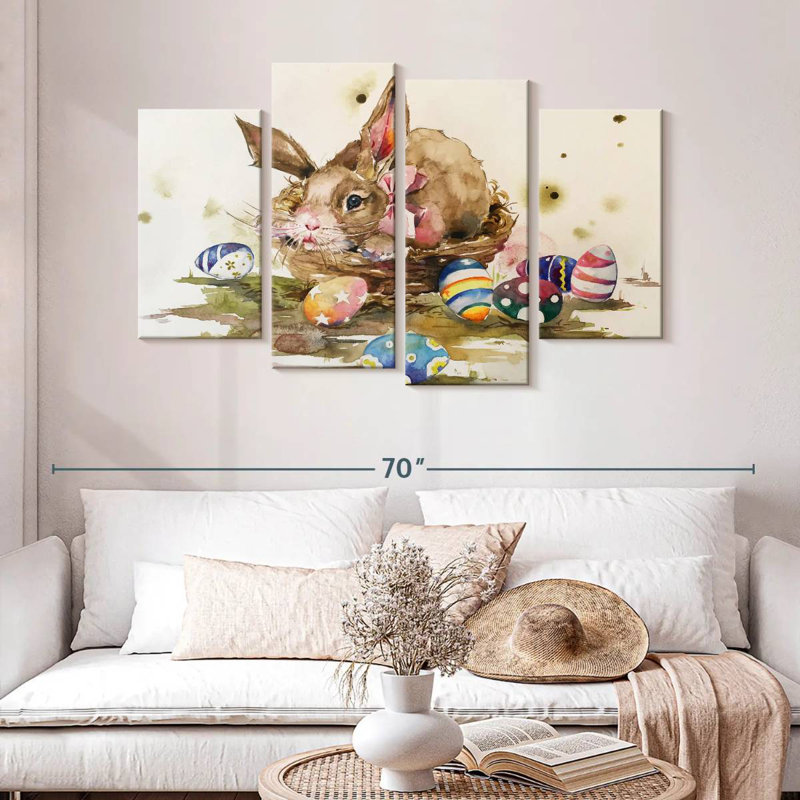 Œufs de lapin de Pâques Brampt, H 32 po x l 52 po
