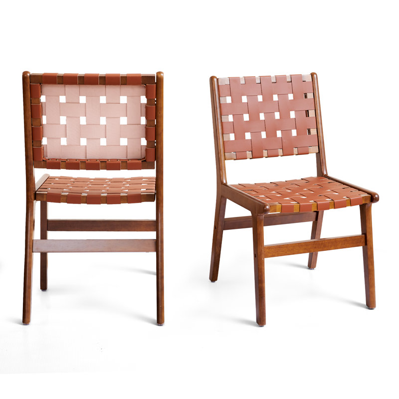 Chaise en similicuir Anirvin, Brun / brun foncé