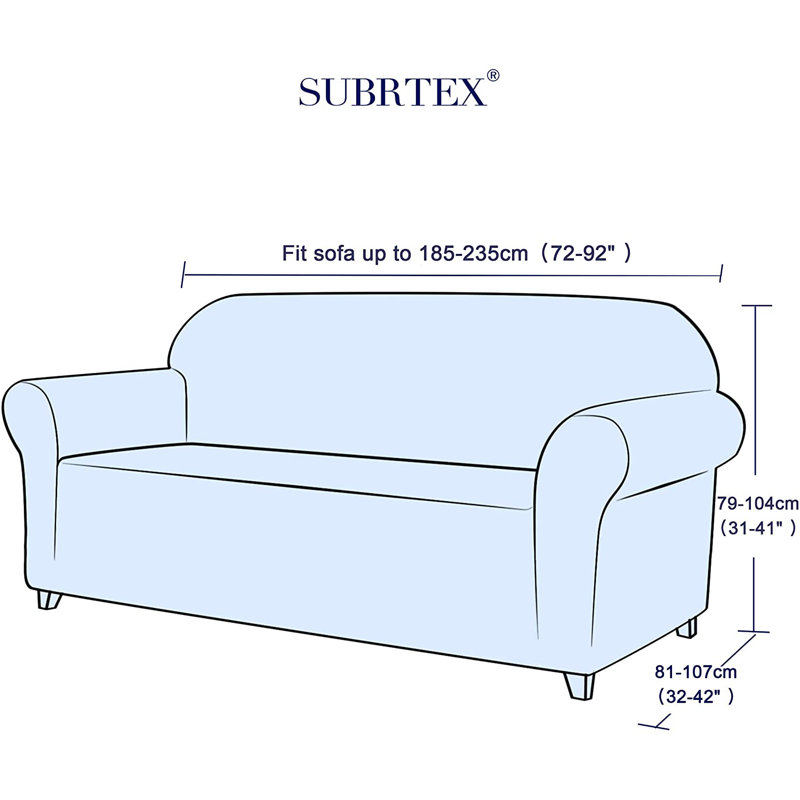 Box Cushion Sofa Slipcover, White