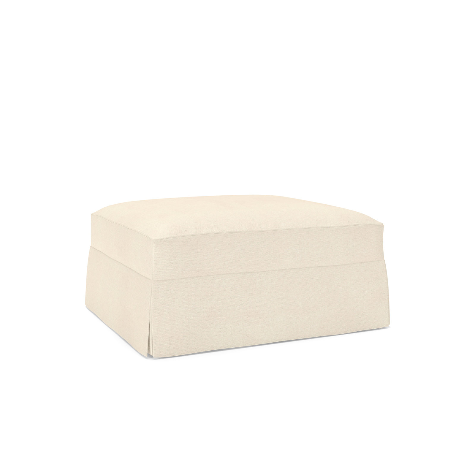 Lucia Upholstered Ottoman, Bayou Natural Canvas