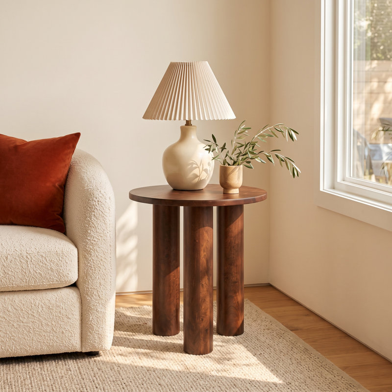 Bridie Solid Wood Top End Table