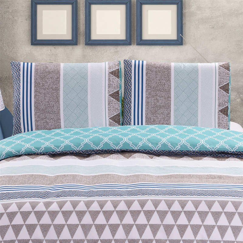 Polyester Geometric Shapes Duvet Cover, King Duvet Cover