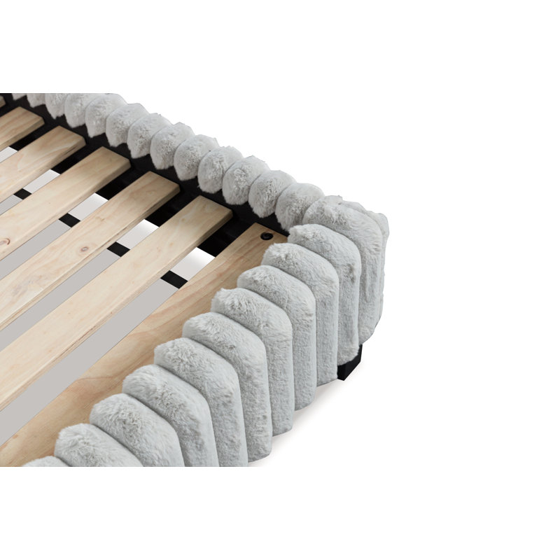 Très grand lit tapissier Laurentis California, Très grand californien, Blanc