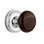 Classic Rosette with Brown Porcelain Door Knob