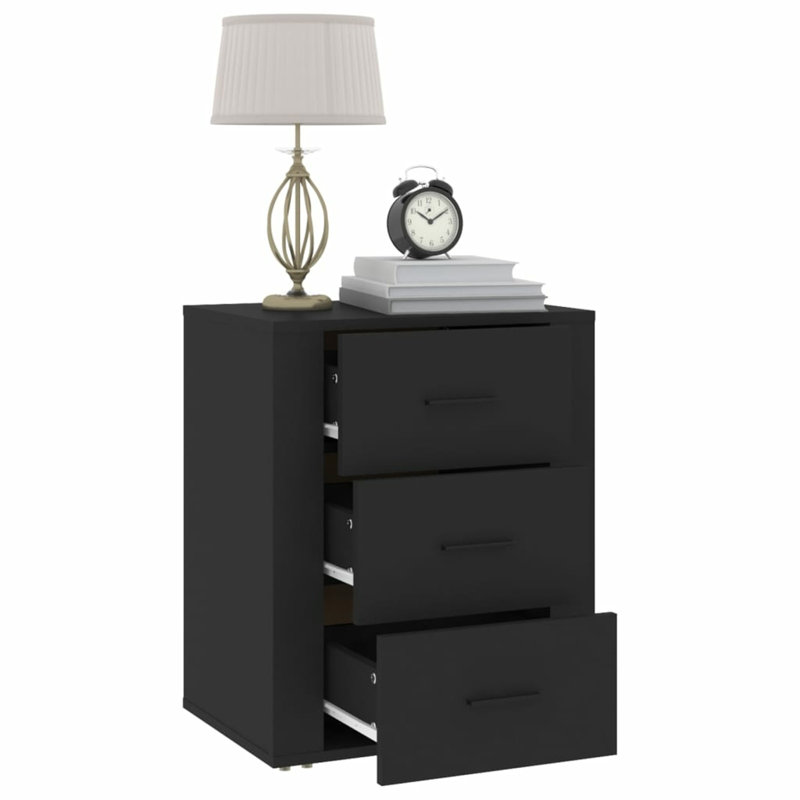 50cm W Bedside Table, Black
