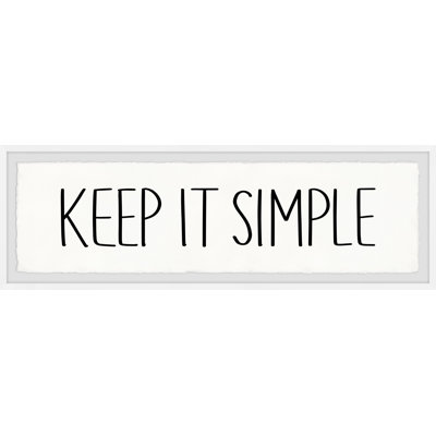 Keep It Simple II - Single Picture Frame Print