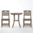 Antique Brown 3-Piece Patio Bistro Set with Round Table and 2 Chairs-1530912051