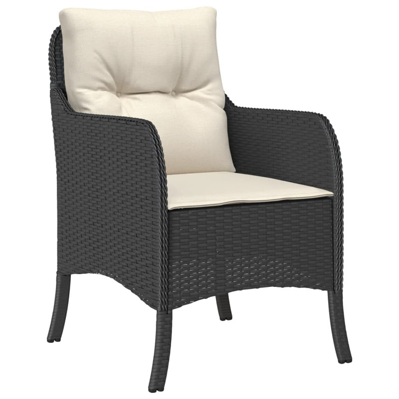Ensemble de salle à manger de patio Dakota Fields avec coussins en rotin de poly, H 29,5 po x l 59,1 po x P 35,4 po, 4