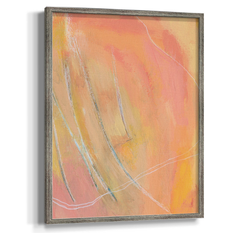 «Peach Bliss I», reproduction encadrée - bois massif, H 21 po x l 17 po