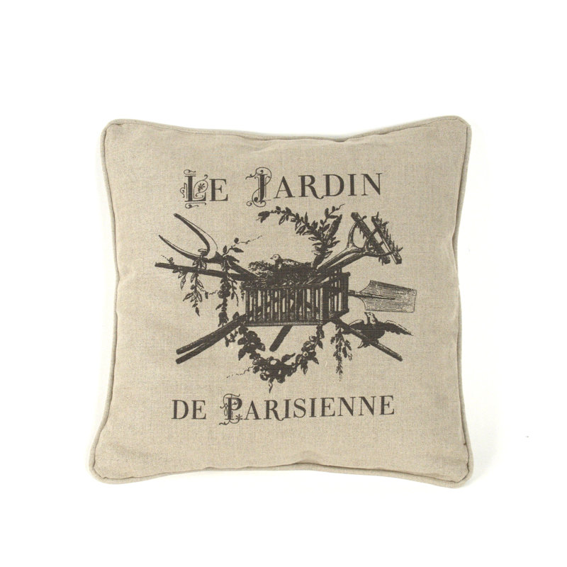 French Linen Square Pillow Cover & Insert