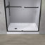 Base de douche 48 po x 32 po à simple seuil en alcôve avec drain à gauche en blanc ultrabrillant