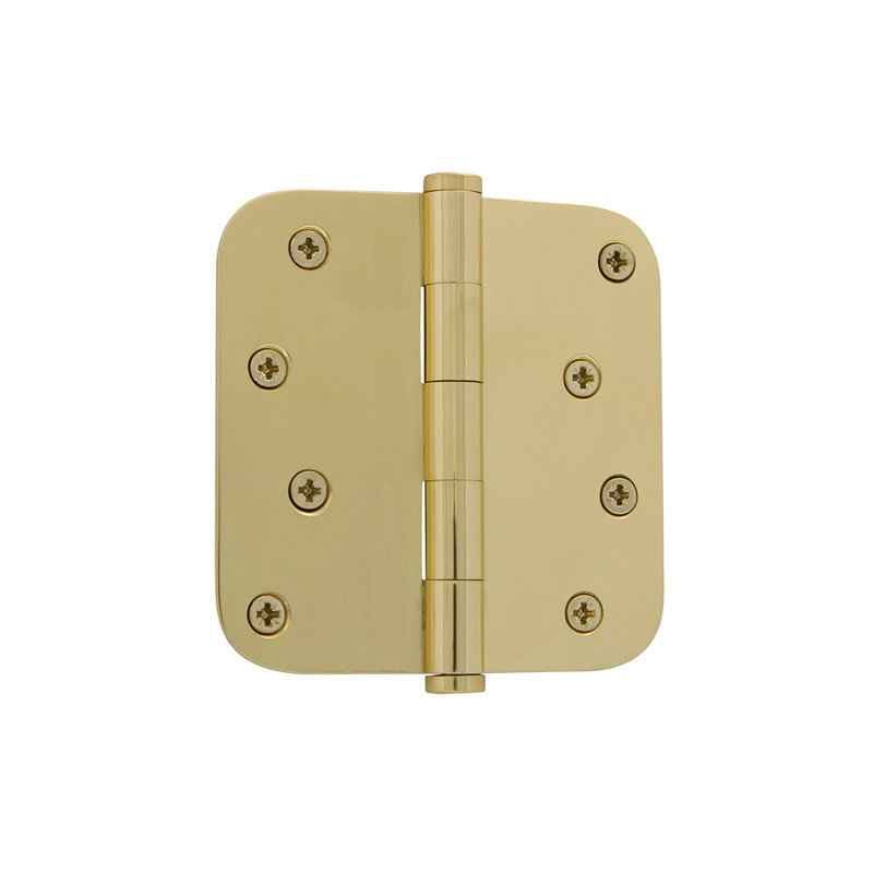 4'' x 4'' Brass Butt Bearing Hinge, Unlacquered Brass