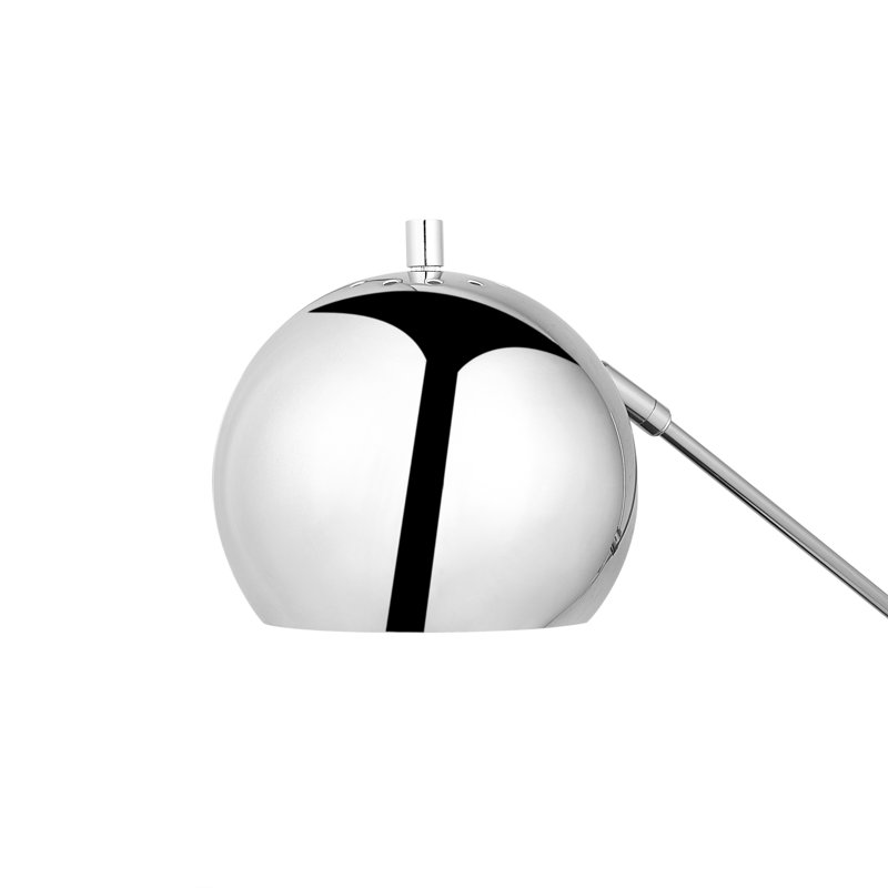 Lampe de bureau en métal Grabriela, Chrome, Blanc